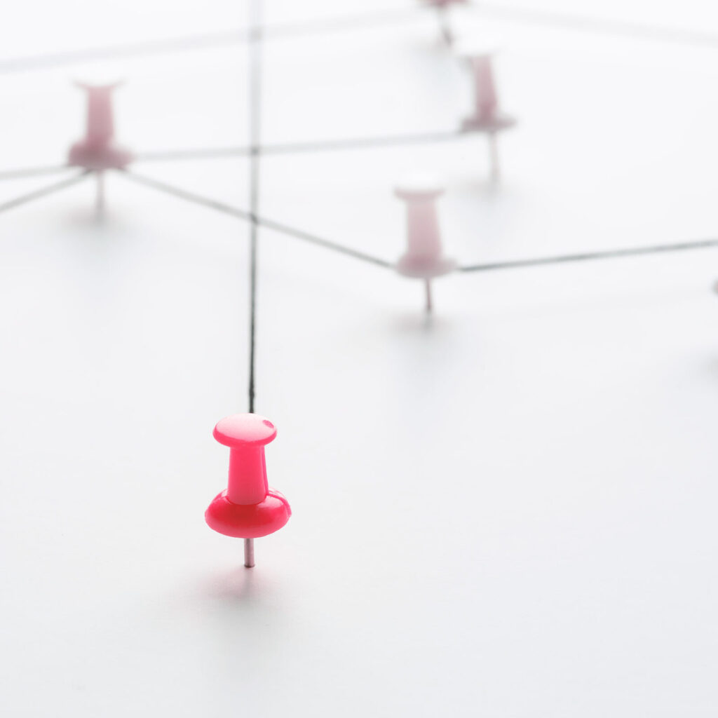 Pin in a string map.